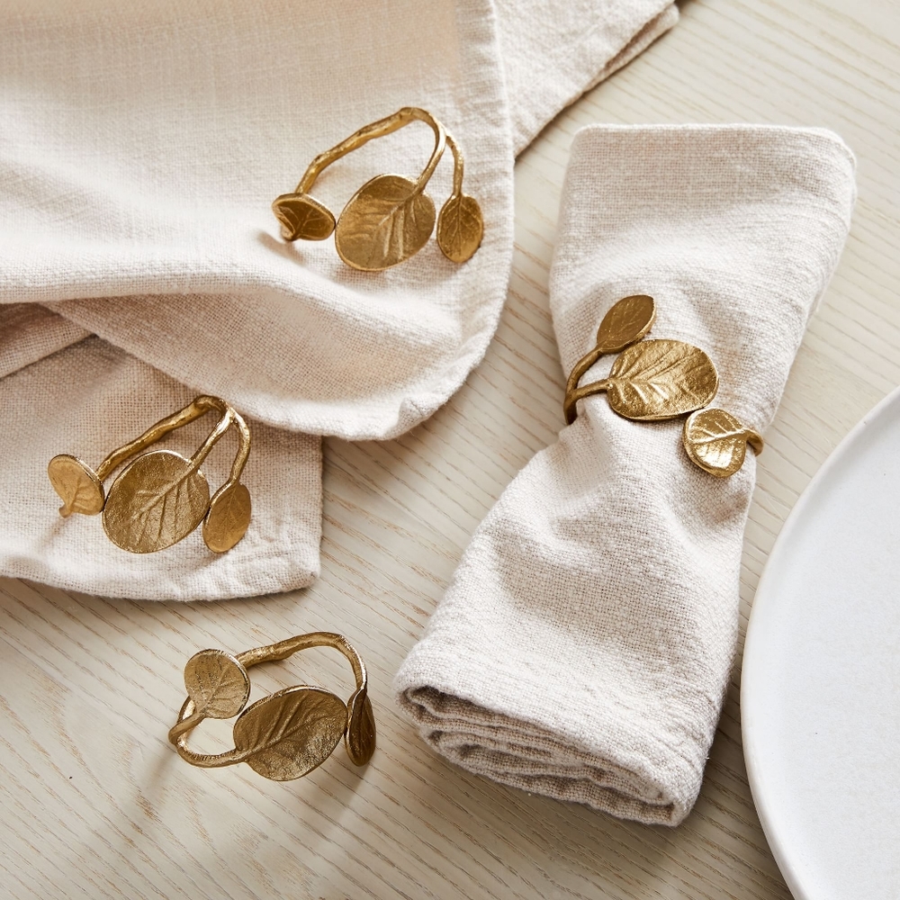 Botanical Napkin Rings, set of 4